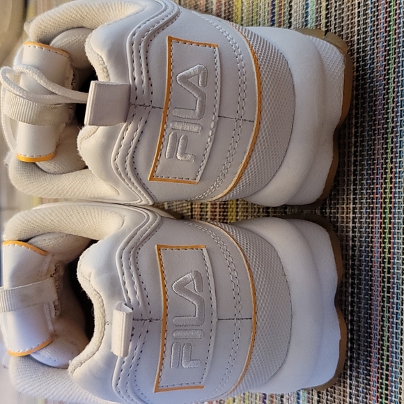 Fila White & Orange Sneakers - Picture 5 of 8